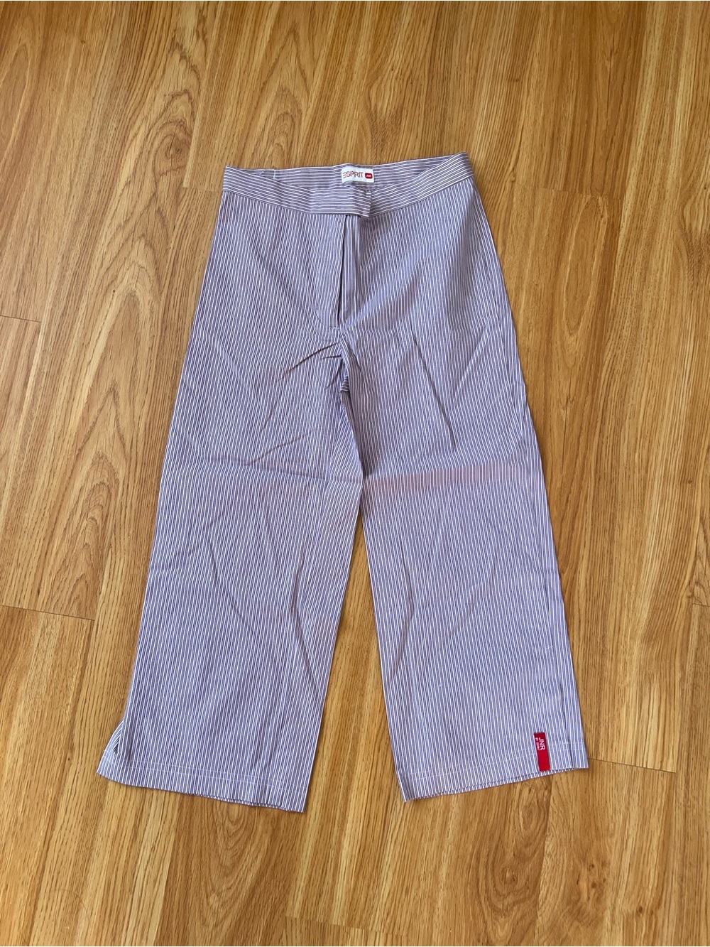 NWOT Esprit 100% Cotton Striped Trousers in Mauve/Light Pink